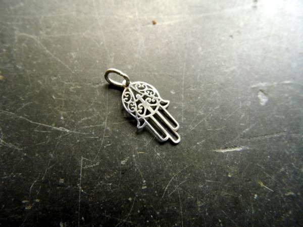 Anhänger, Hand von Fatima, Hand, Fatima, Sterlingsilber, Schutz